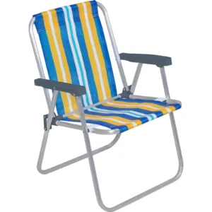 Cadeira de Praia Alta em Alumínio Estampas Sortidas Bel